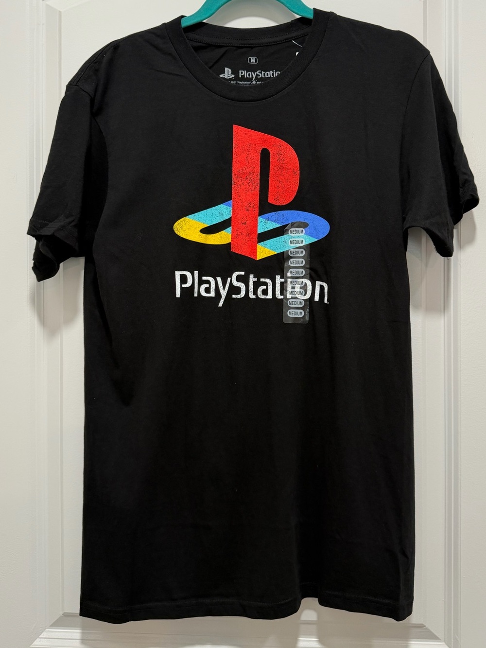 Sony PlayStation Logo Black T‑Shirt Men’s Size Medium — NWT